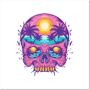 The Sunset Skull Posters and Art